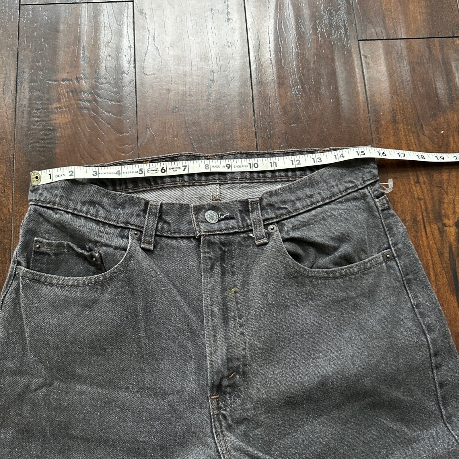 Vintage 90s Levis 505 34x30 Made In USA Tag Jeans Faded Grey 501 80s 31x28