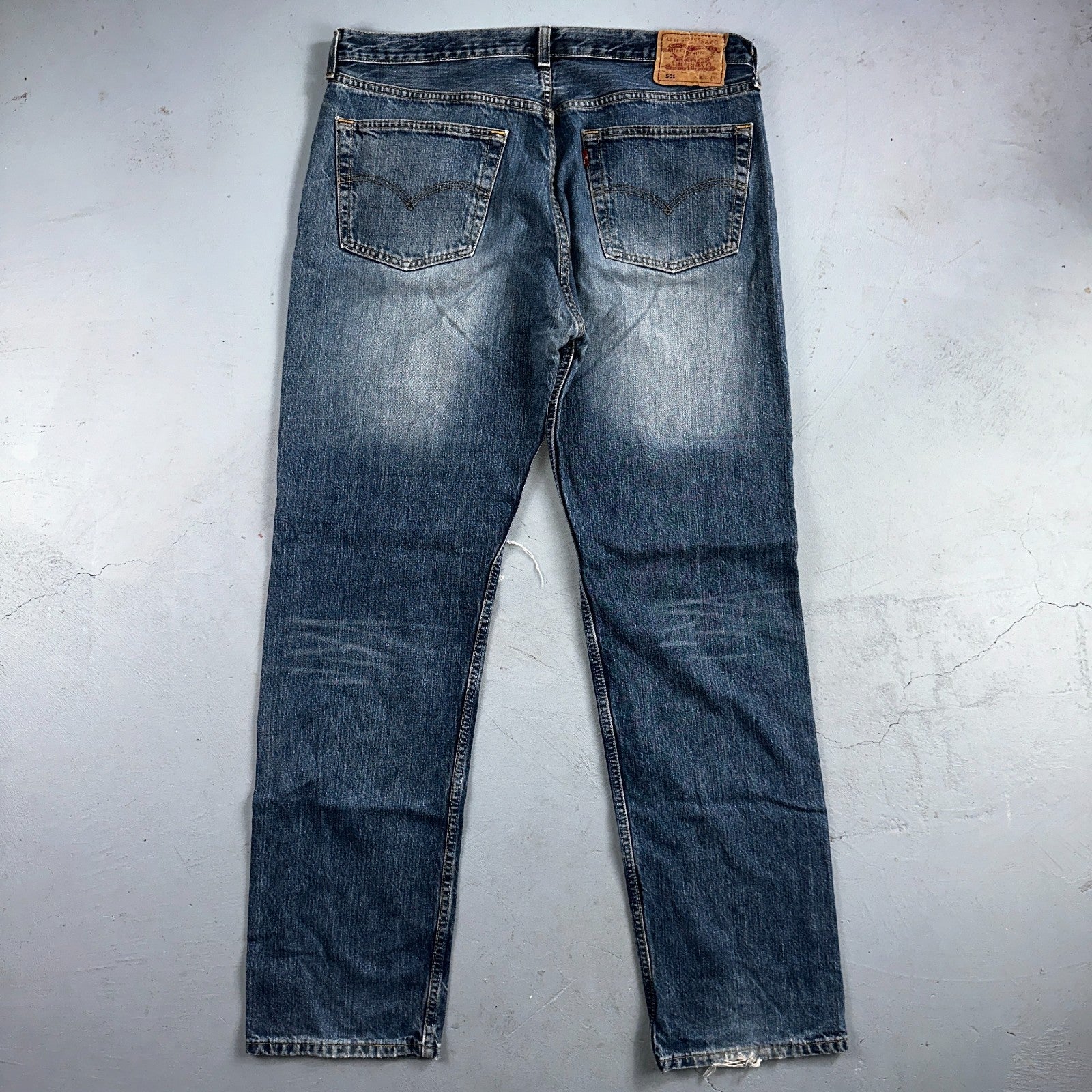 Levis 501 Vintage 90s Spain XX Straight Leg Jeans Blue Med Wash 38x34 Act 38x33