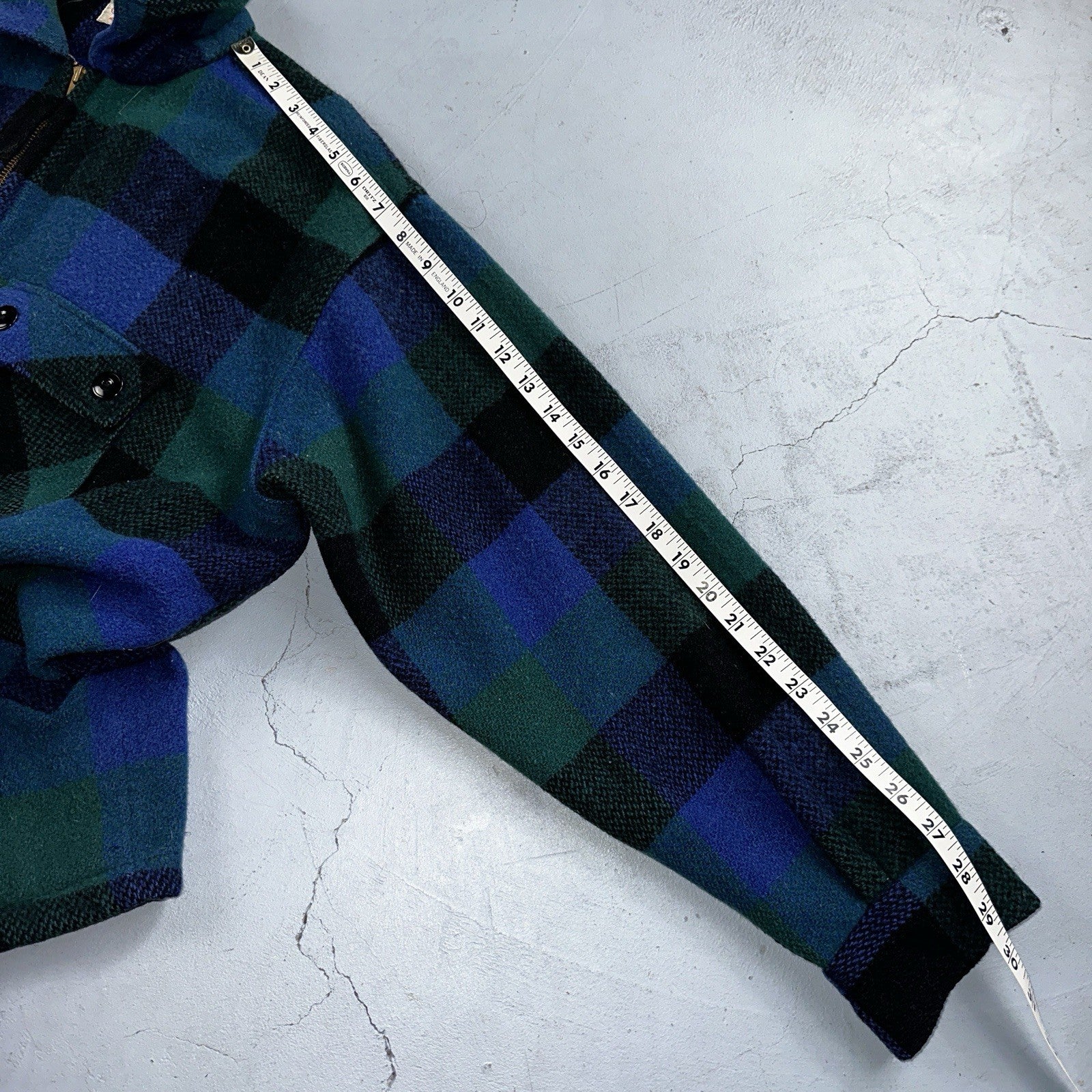 Brent Montgomery Ward Vintage 50s 60s Wool Mackinaw Plaid Full Zip Jacket L
