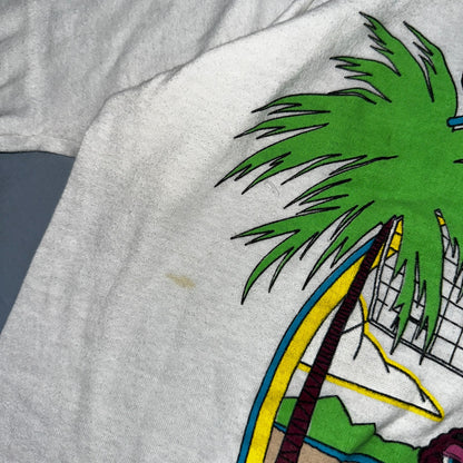 1988 The California Raisins VTG T Shirt Beach Party Volleyball Palm Trees 80s