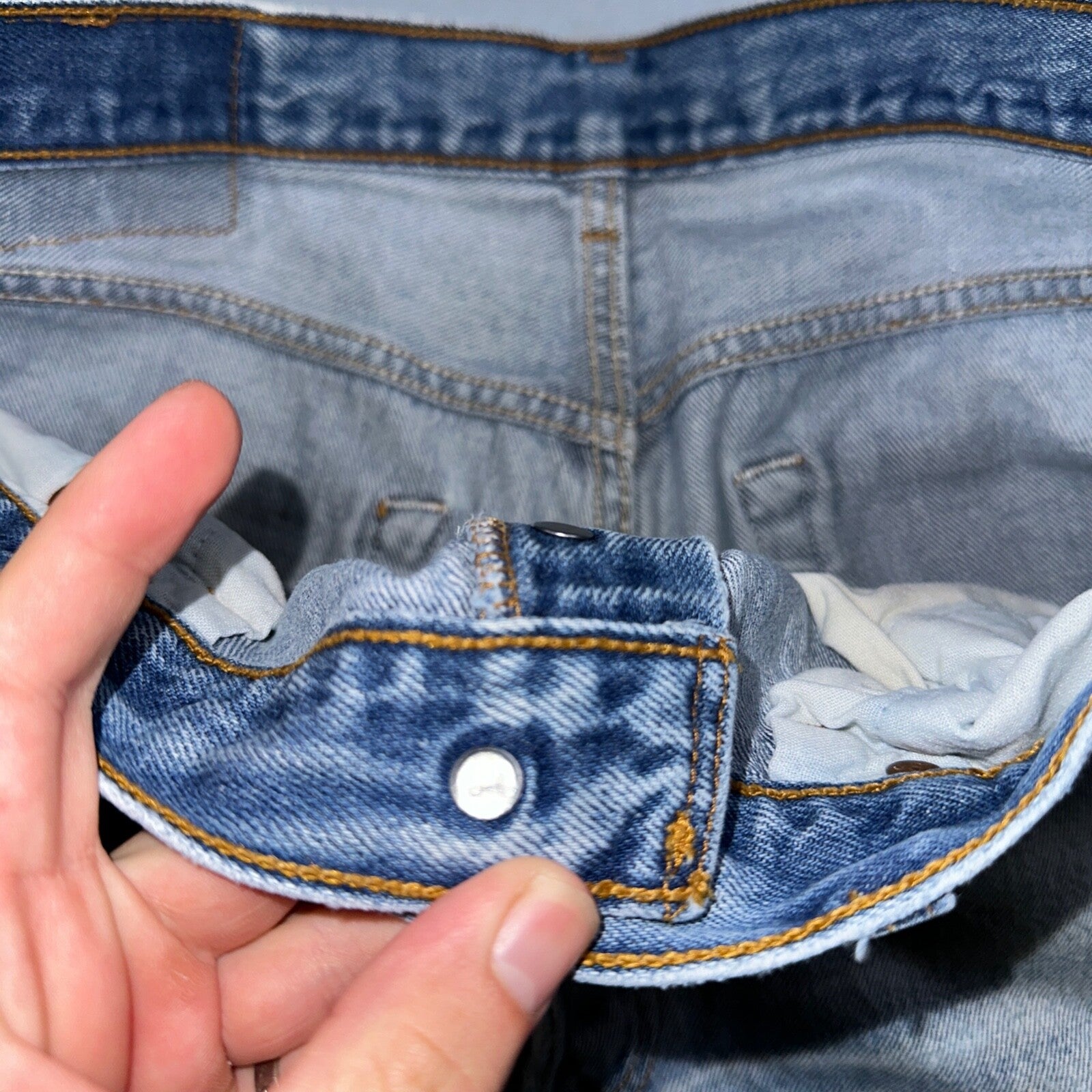 Levis 501 Vintage 90s XX Straight Leg Mexico Jeans 34x36 Light Wash Act 31x33