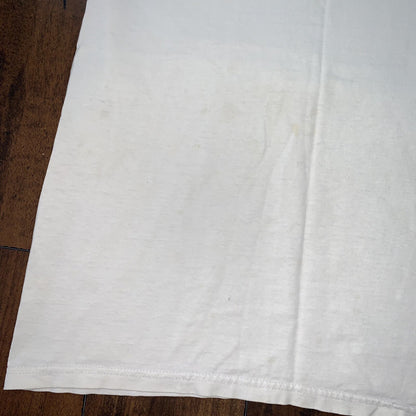 Nike Vintage T Shirt Mens White Small Y2K Silver Skateboard Cone Surf Ocean