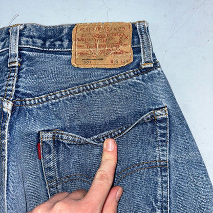 Levis 501 VTG 70s SS Redline Selvedge Jeans XX Med Wash 29x33 Act 26x29