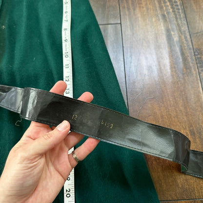 VTG 1960s Faded Green Wool Skirt Preppy Midi Knee Belt Loops 26" Waist Long 60s