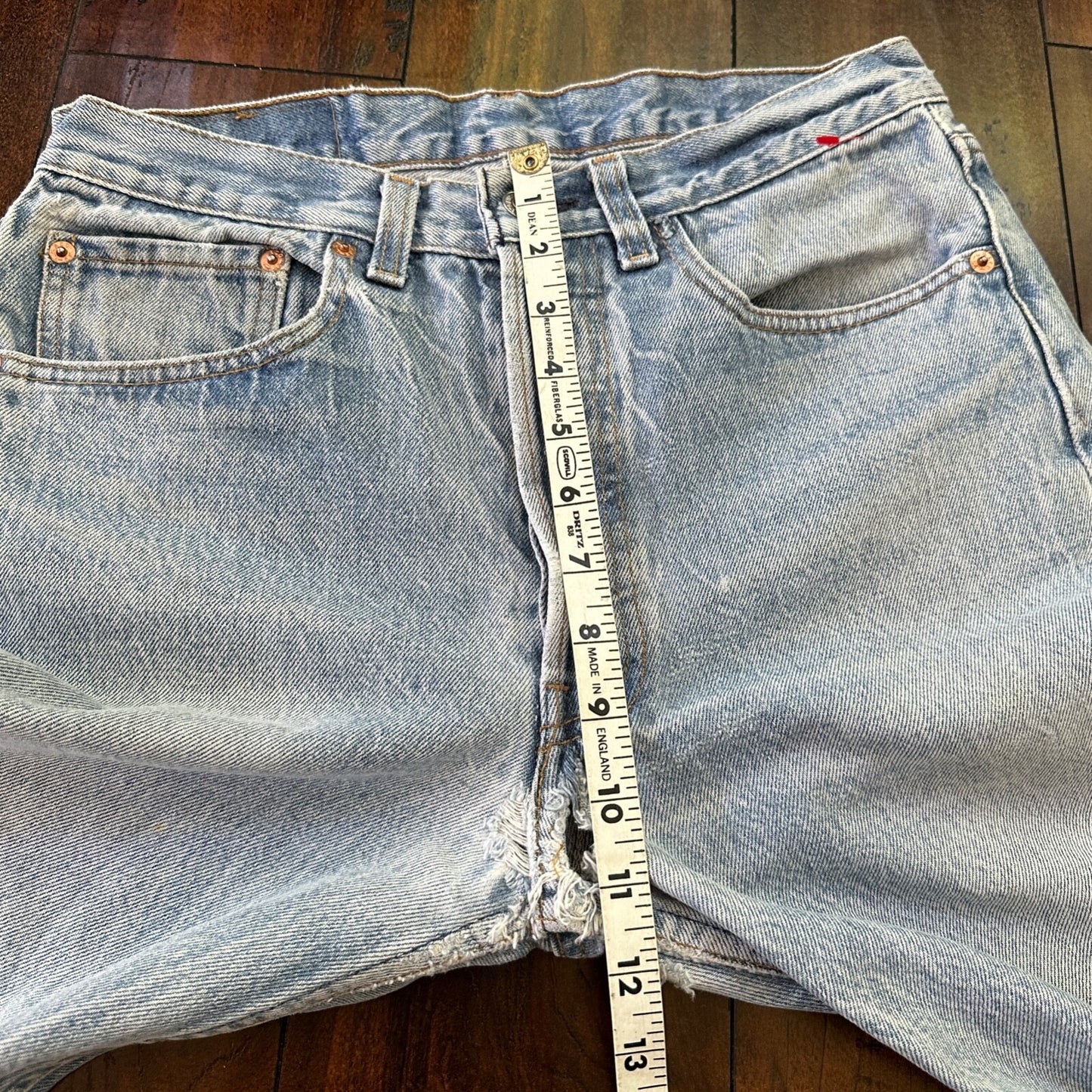 VTG 90s Levis 501 Button Fly 32x34 USA Tag Jeans Straight Wash Blue XX Act 29x29