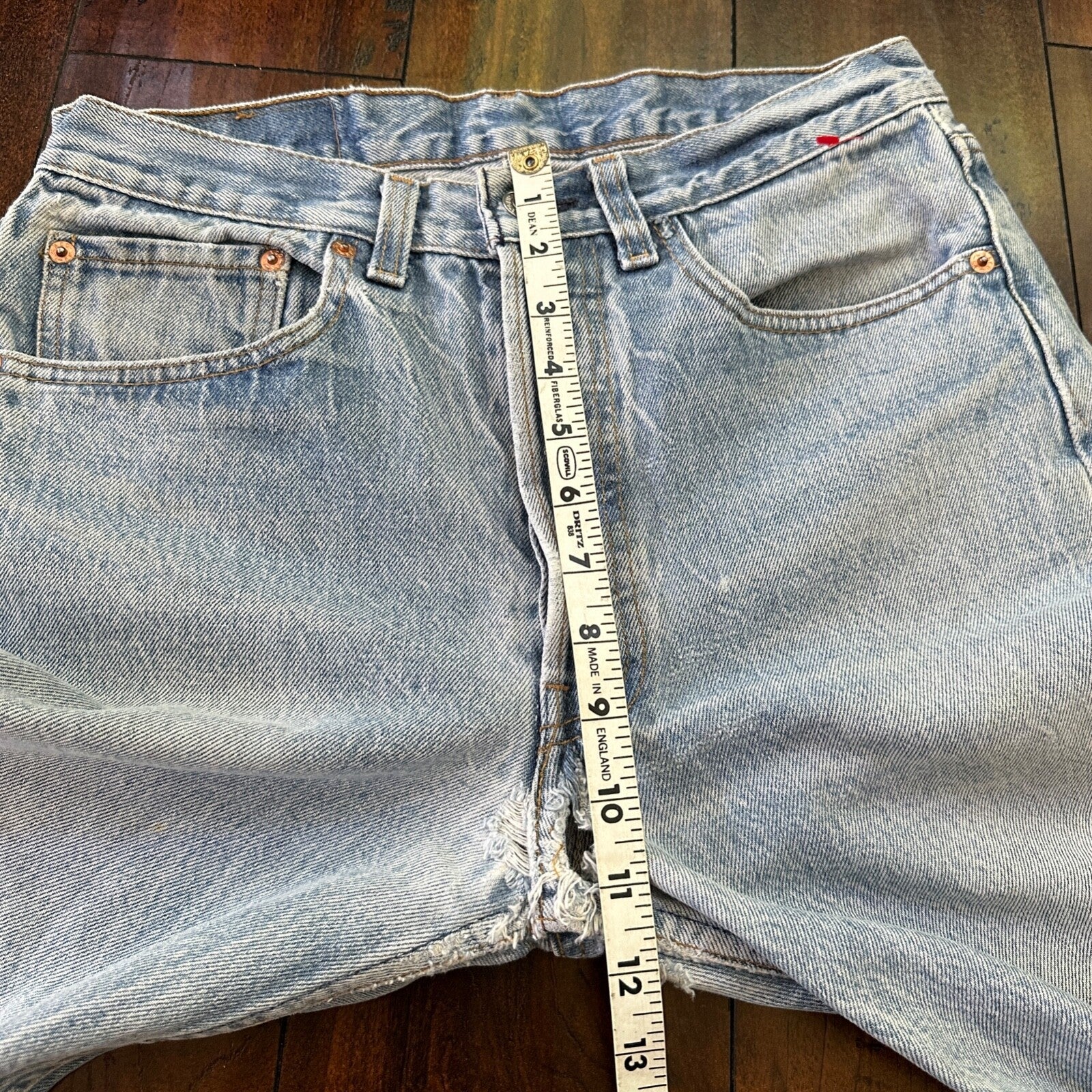 VTG 90s Levis 501 Button Fly 32x34 USA Tag Jeans Straight Wash Blue XX Act 29x29