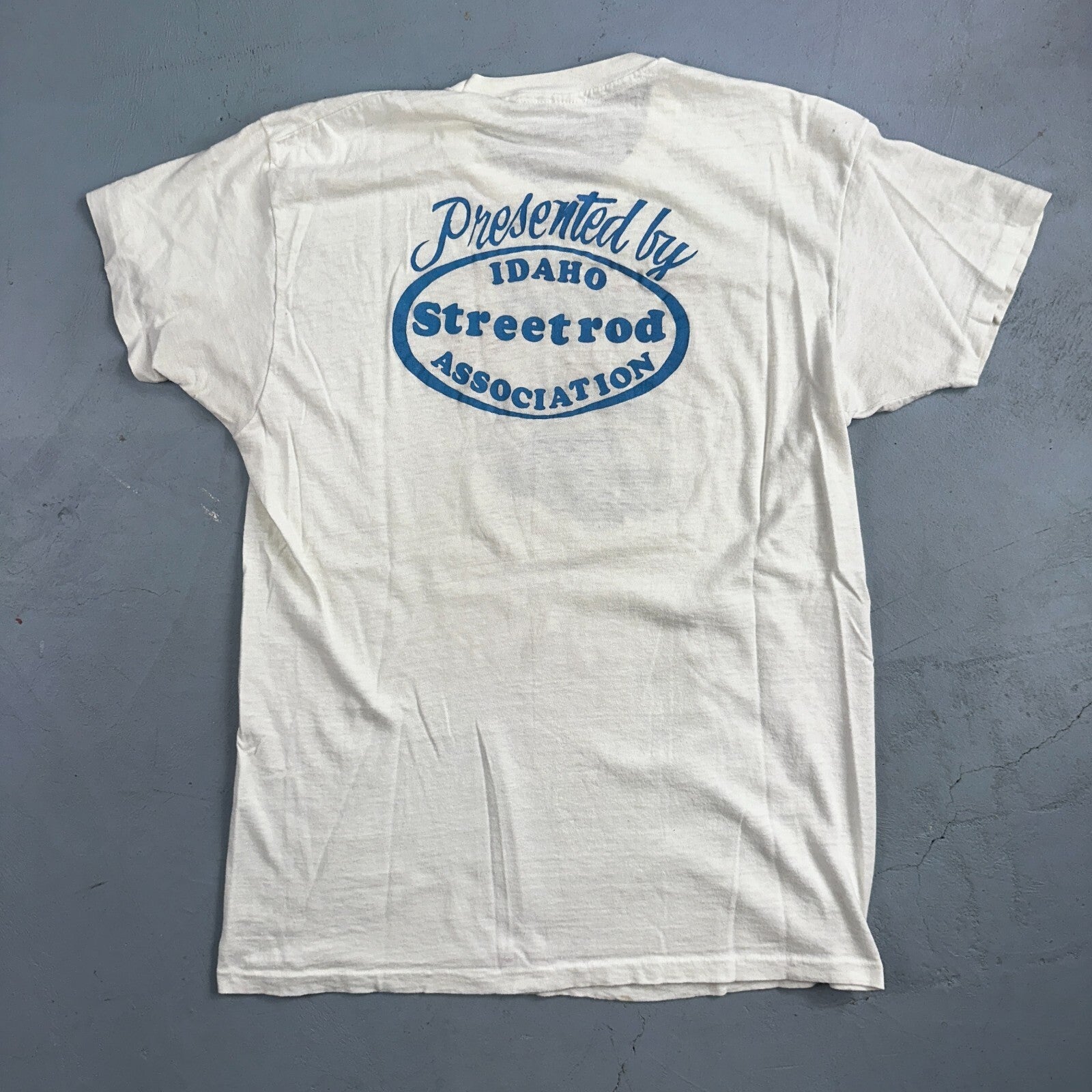 Spud Run USA 1970s VTG T Shirt 70s Rockabilly Hanes America Idaho Streetrod XL