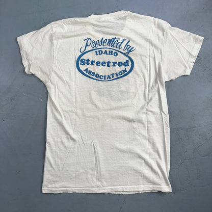 Spud Run USA 1970s VTG T Shirt 70s Rockabilly Hanes America Idaho Streetrod XL