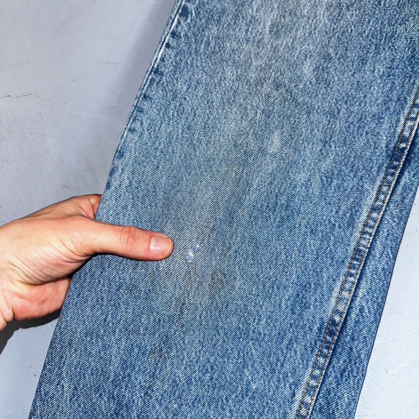 Levis 501 Vintage 90s USA XX Straight Leg Jeans Blue Light Wash 34x36 Act 32x35