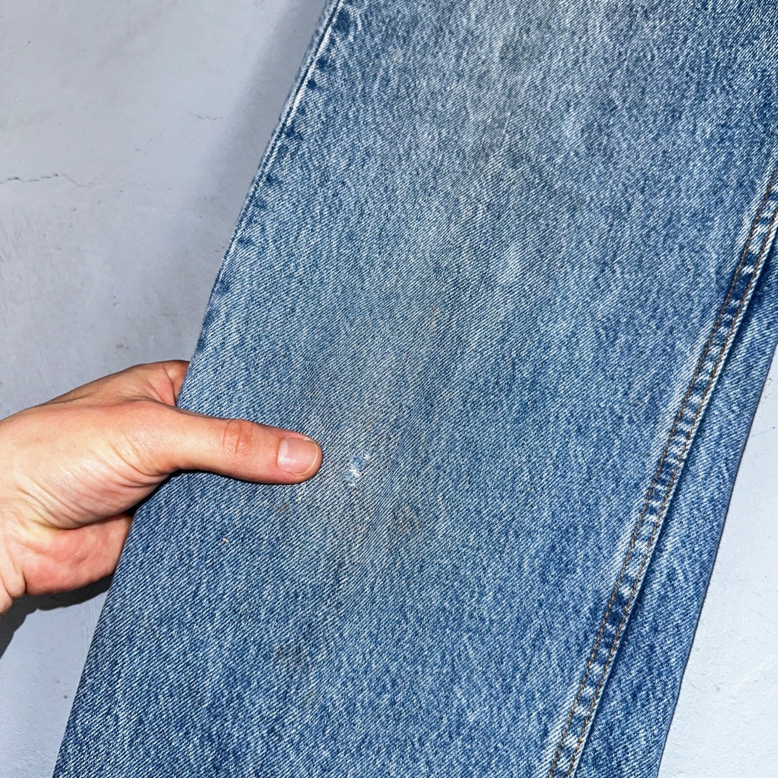 Levis 501 Vintage 90s USA XX Straight Leg Jeans Blue Light Wash 34x36 Act 32x35