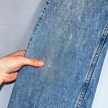 Levis 501 Vintage 90s USA XX Straight Leg Jeans Blue Light Wash 34x36 Act 32x35