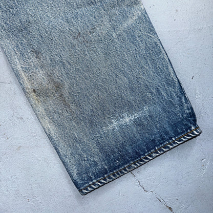 Levis 501 Vintage 80s Redline Selvedge USA XX Jeans Light Wash 36x36 Act 33x31