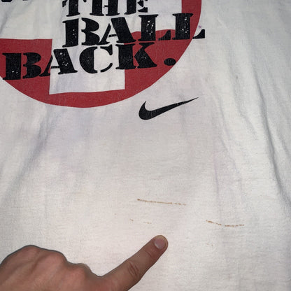 Vintage Nike T Shirt USA Rare Basic 90s Emergency Room Ball Back Tennis Gym