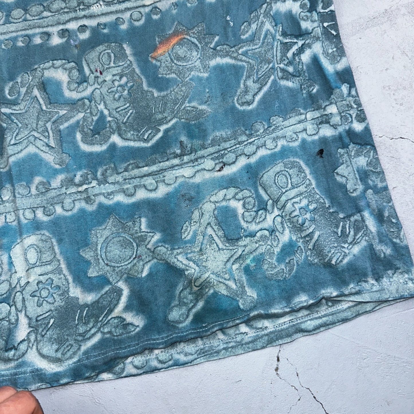 Tultex Tie Dye VTG T Shirt Medium Punk Rock Grunge Thrashed Paint Stained