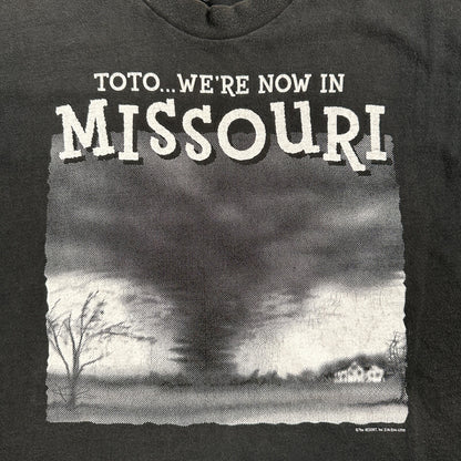 Missouri Toto VTG T Shirt 90s Y2K Tornado Alley Midwest FOTL Black Fun Art Tree
