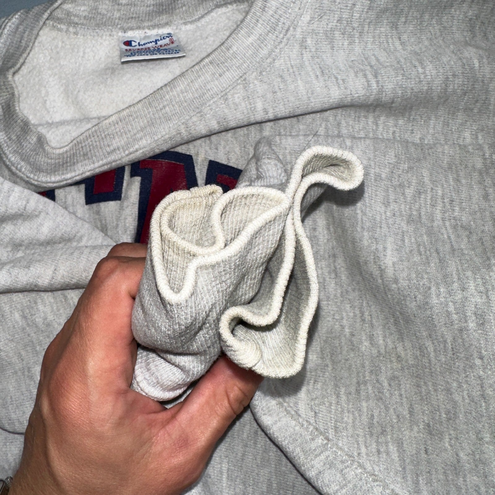 VTG 90s Champion Reverse Weave Crewneck Sweatshirt Gray USA Penn Law State