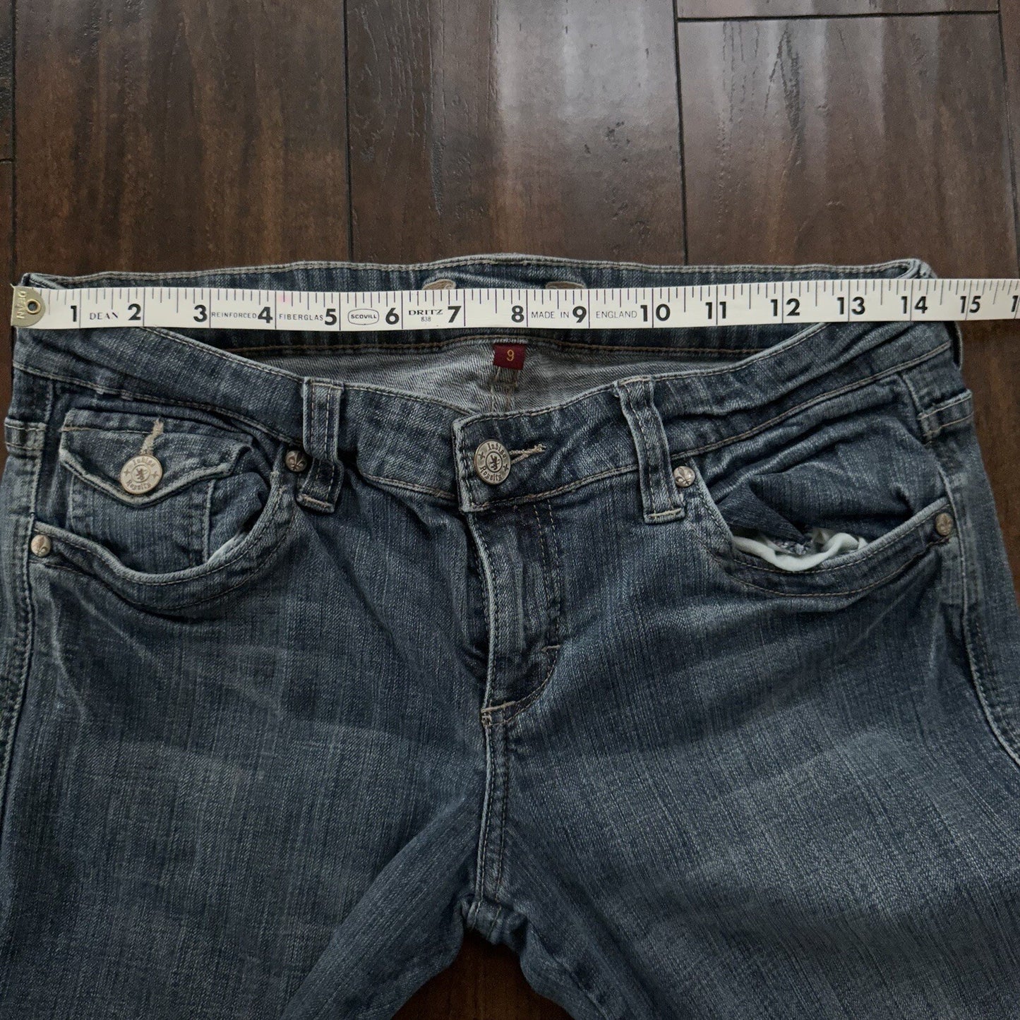 INDIGO ROYALTY Women's Dark Wash Jeans Size 9 Regular 29x31 Low Rise Vintage Y2K