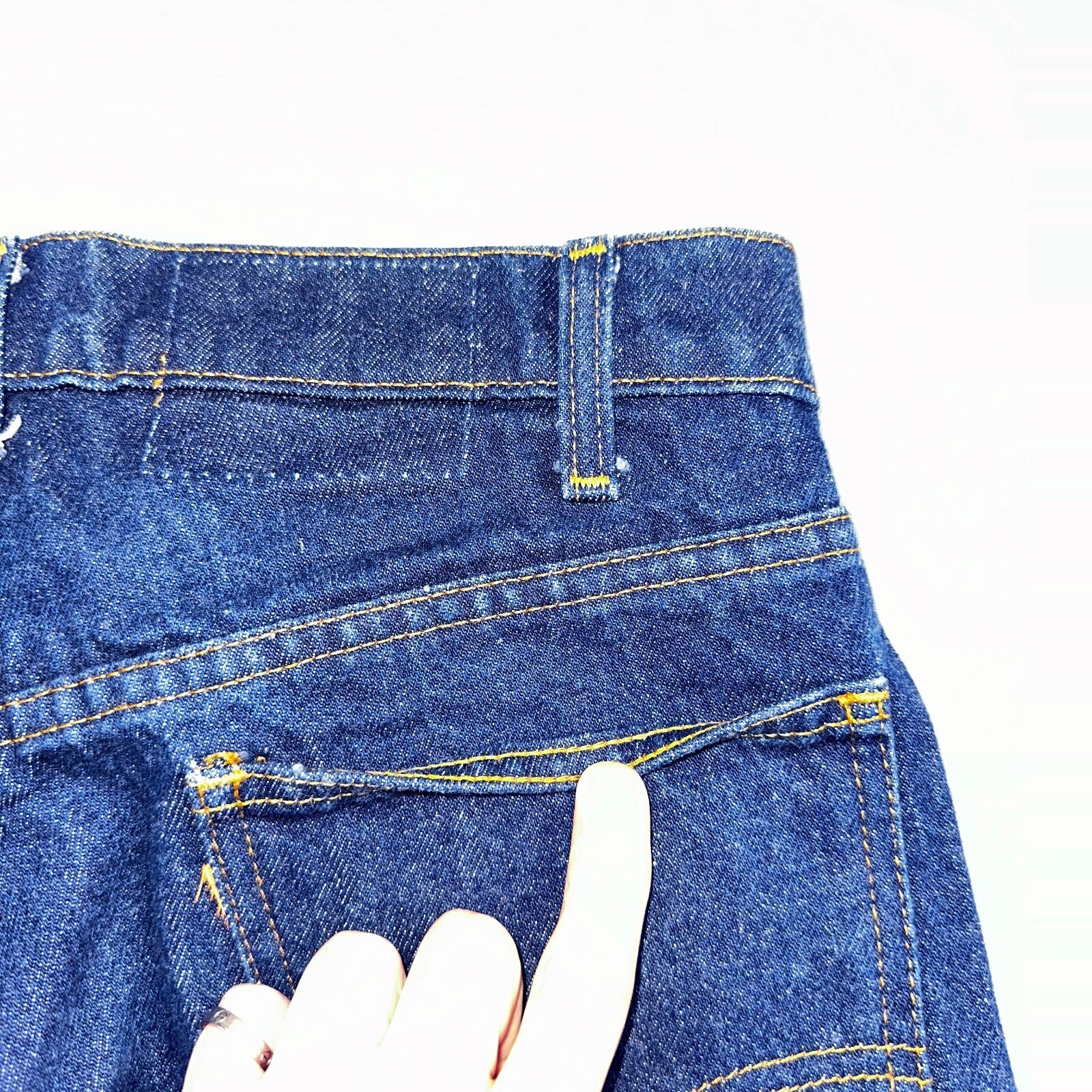 Levis 505 Vintage 80s USA Orange Tab Jeans 30x34 Blue Dark Wash 501 Act 29x28