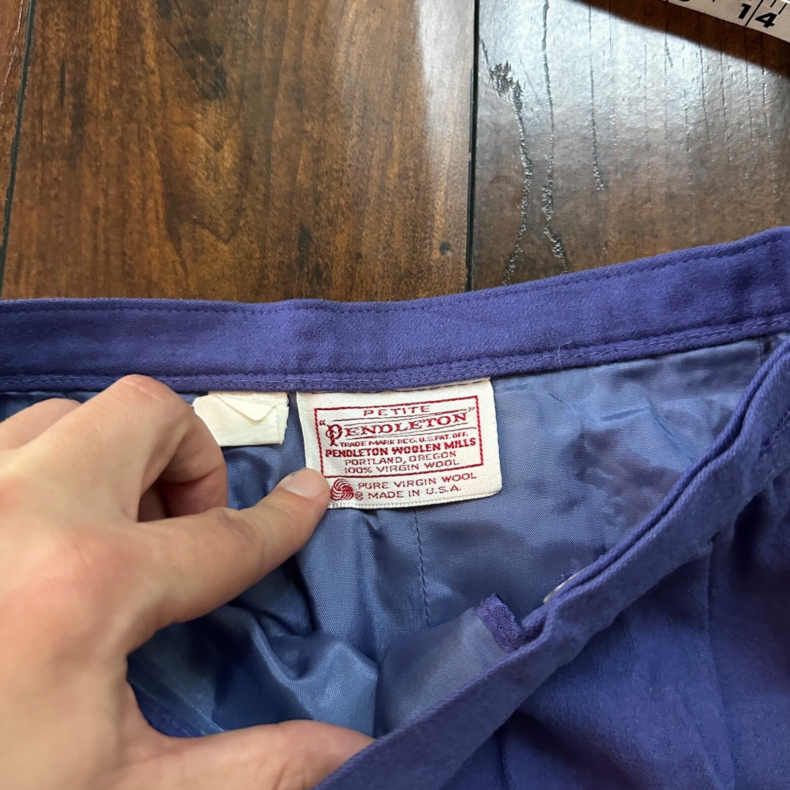 VTG Pendleton Women’s 100% Virgin Wool Purple Blazer Jacket USA Size 8 Skirt Set