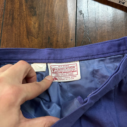 VTG Pendleton Women’s 100% Virgin Wool Purple Blazer Jacket USA Size 8 Skirt Set