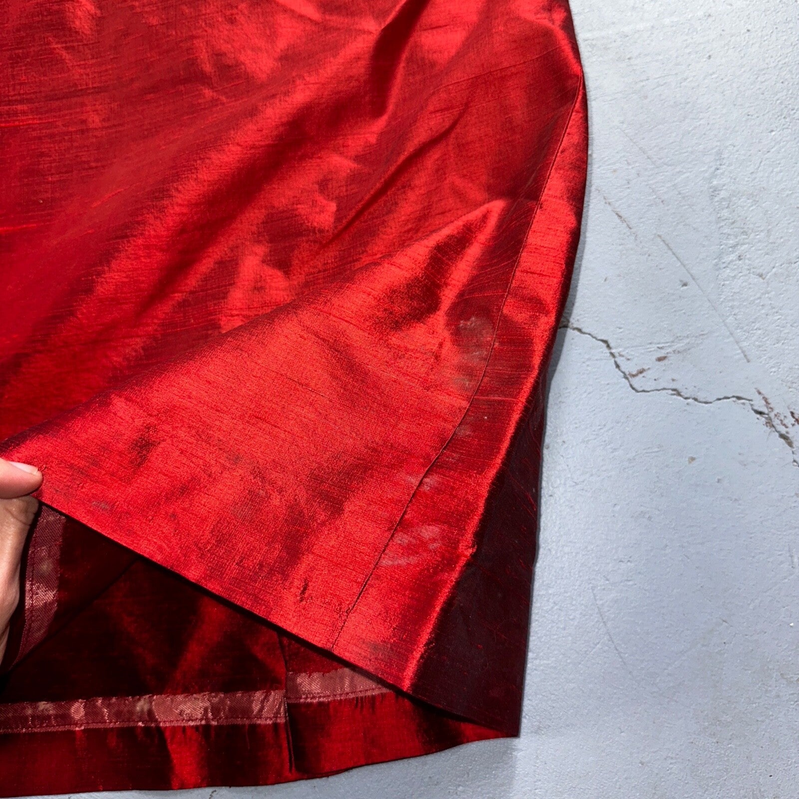 Real Vintage 1940s Lorayne Original Long Red Top Button Down Dress Women's 40s