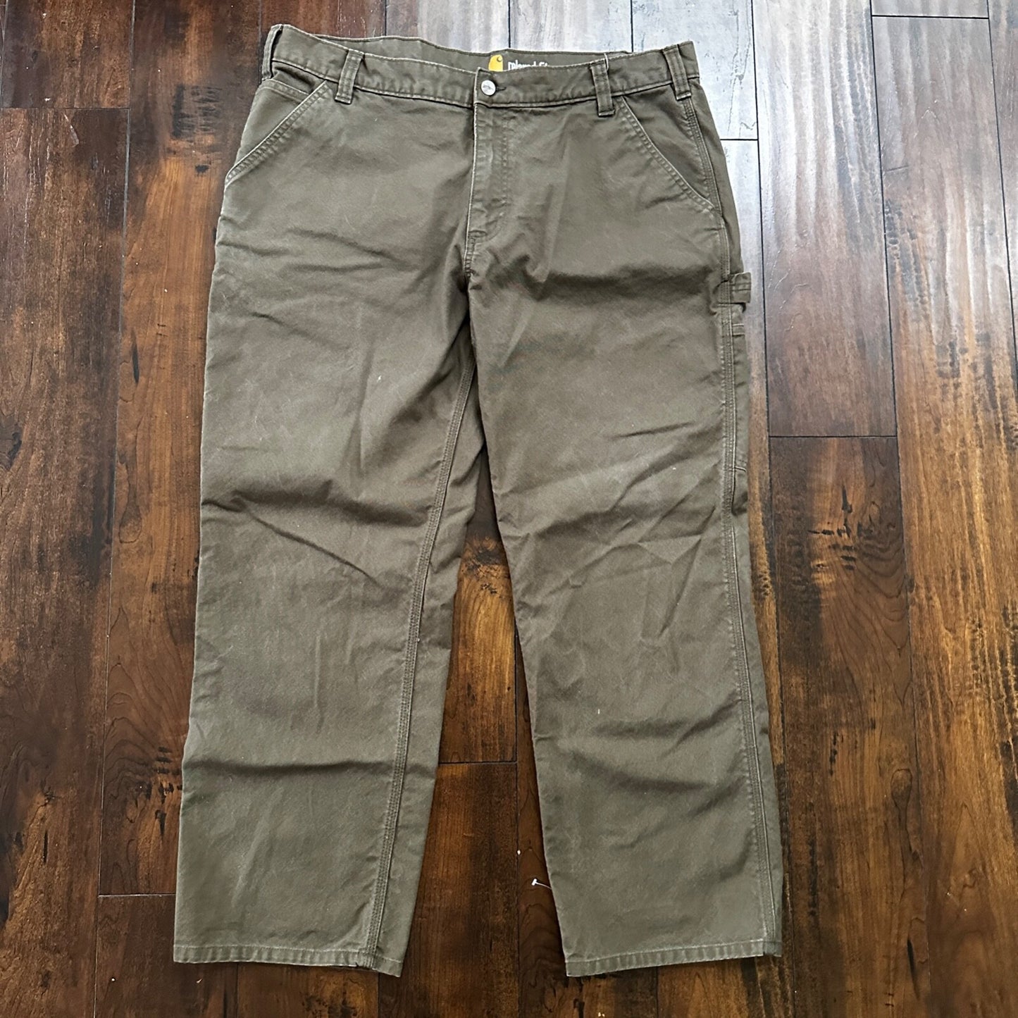 Carhartt Duck Relaxed Fit Jeans Carpenter Pants Brown 103279 217 Mens Size 40x30