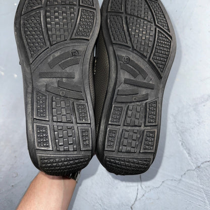 AKADEMIKS Men's Gray Faux Leather Roger Slip-On Driving Loafers SZ 12