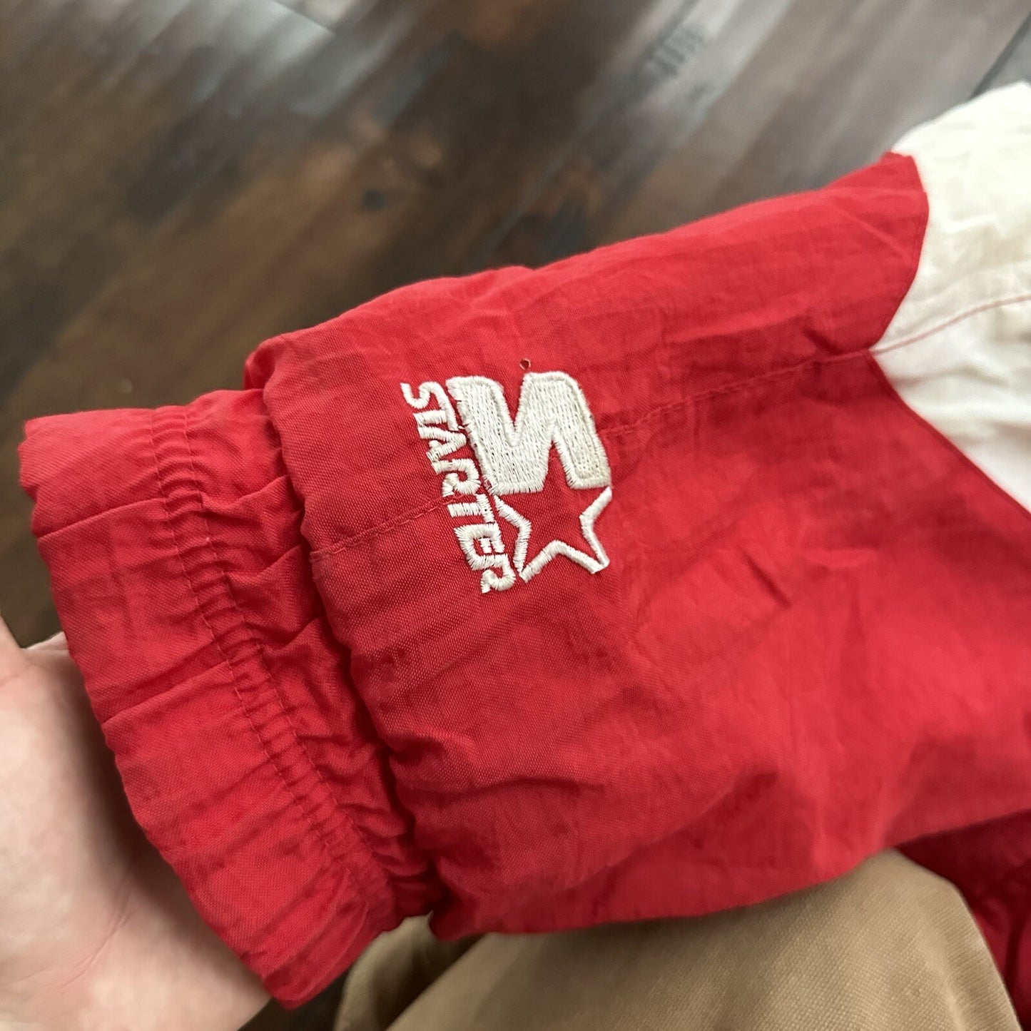 Vintage 90s 80s Nebraska Huskers Full Zip Starter Jacket Puffer Men's Large NCAA