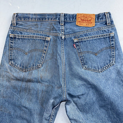 Levis 501 Vintage 90s USA XX Straight Leg Jeans Blue Med Wash 36x32 Act 32x28