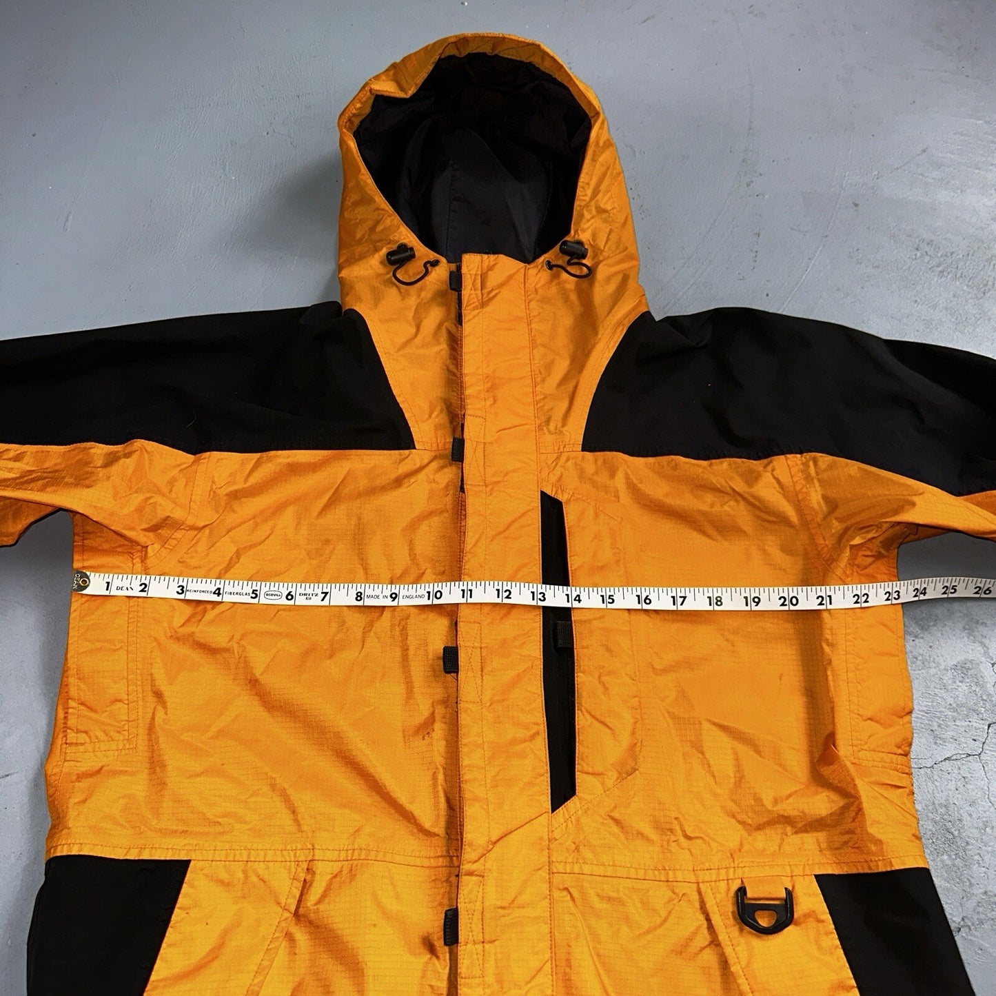 Gore Tex VTG Jacket Mens M Yellow Equinox Mountain Guide Full Zip Goretex Hike
