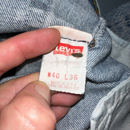 Levis 501 Vintage 90s USA XX Straight Leg Jeans Blue Light Wash 40x36 Act 36x31