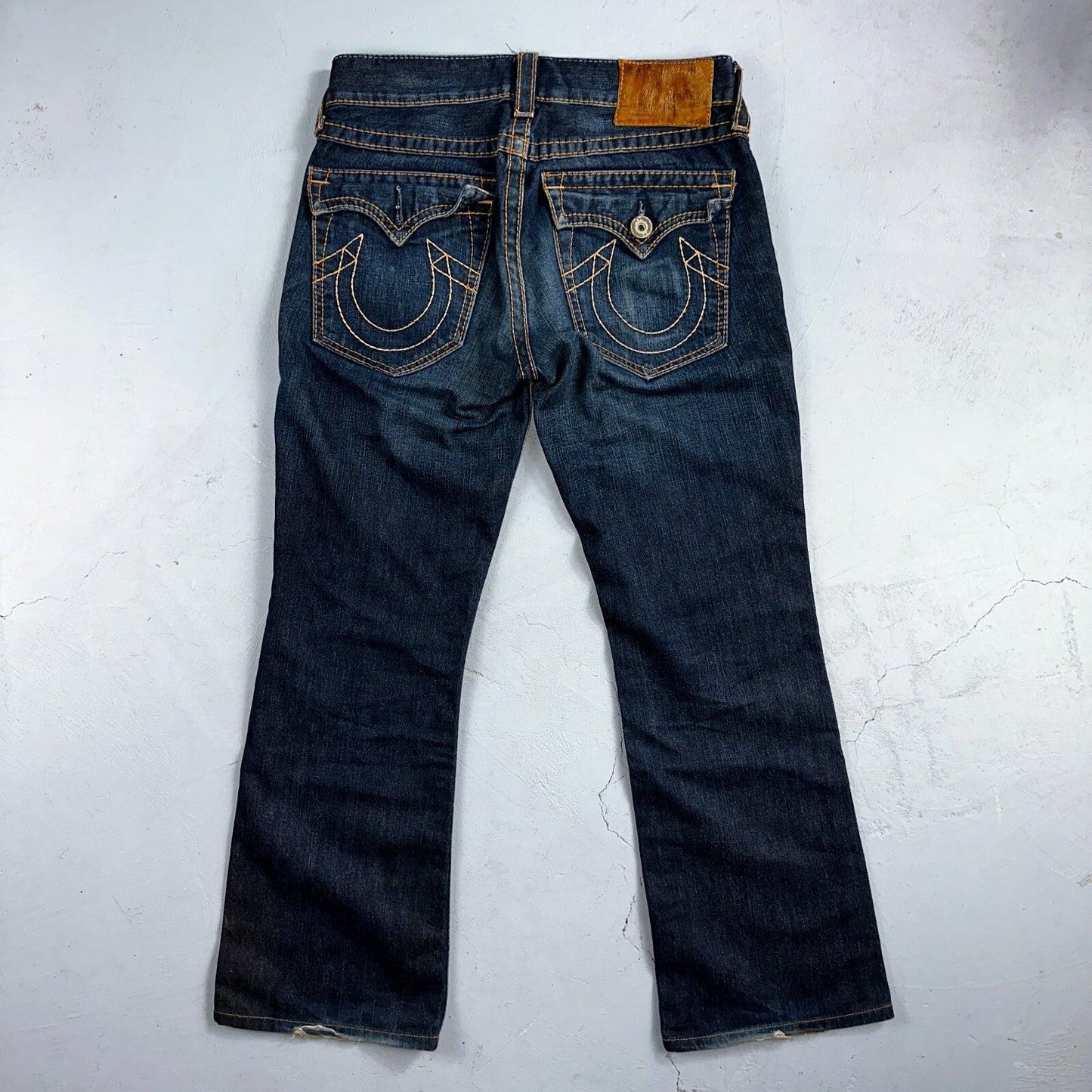 True Religion VTG Billy Big T Blue Jeans Bootcut Y2K Made USA Sz 30 (32x30)
