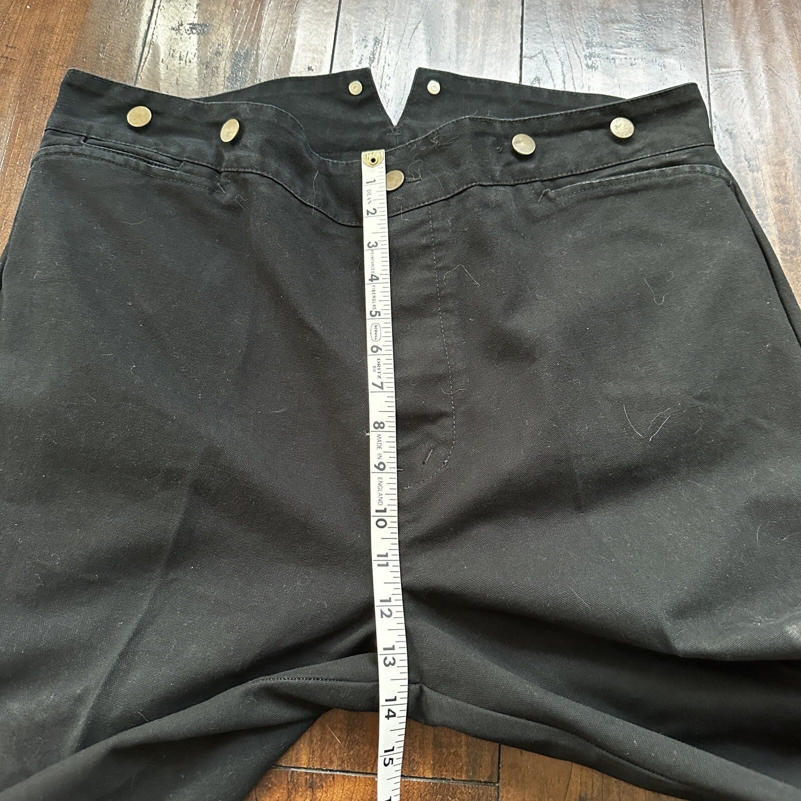 VTG Mens Scully Rangewear Cotton Canvas Outdoor Pants Buckleback Cowboy 38 Black