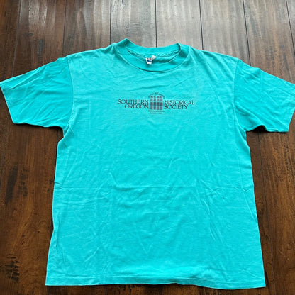 Southern Oregon Vintage T Shirt Hanes XL Single Stitch Teal PDX Portland 80s