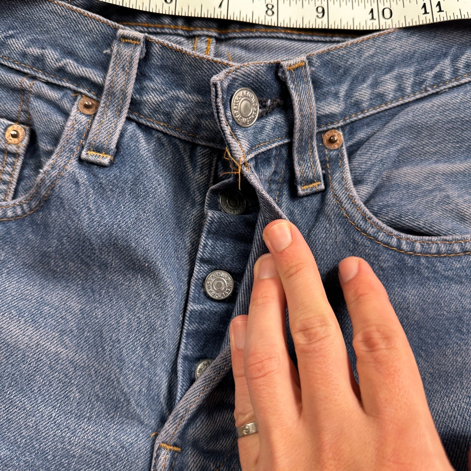 Levis 501 Vintage 80s Redline Selvedge USA XX Jeans Dyed Wash 28x36 Act 26x31