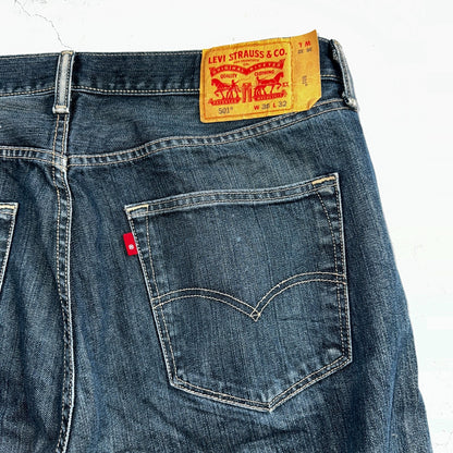 Levis 501 Y2K XX Straight Leg Jeans Blue VTG Med Wash 36x32 Act 36x31