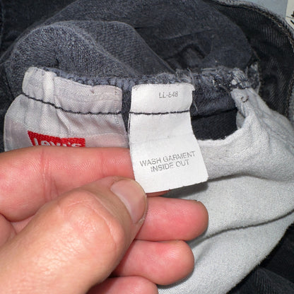 Levis 501 Vintage 80s USA XX Straight Leg Jeans Black Light Wash 33x34 Act 31x32