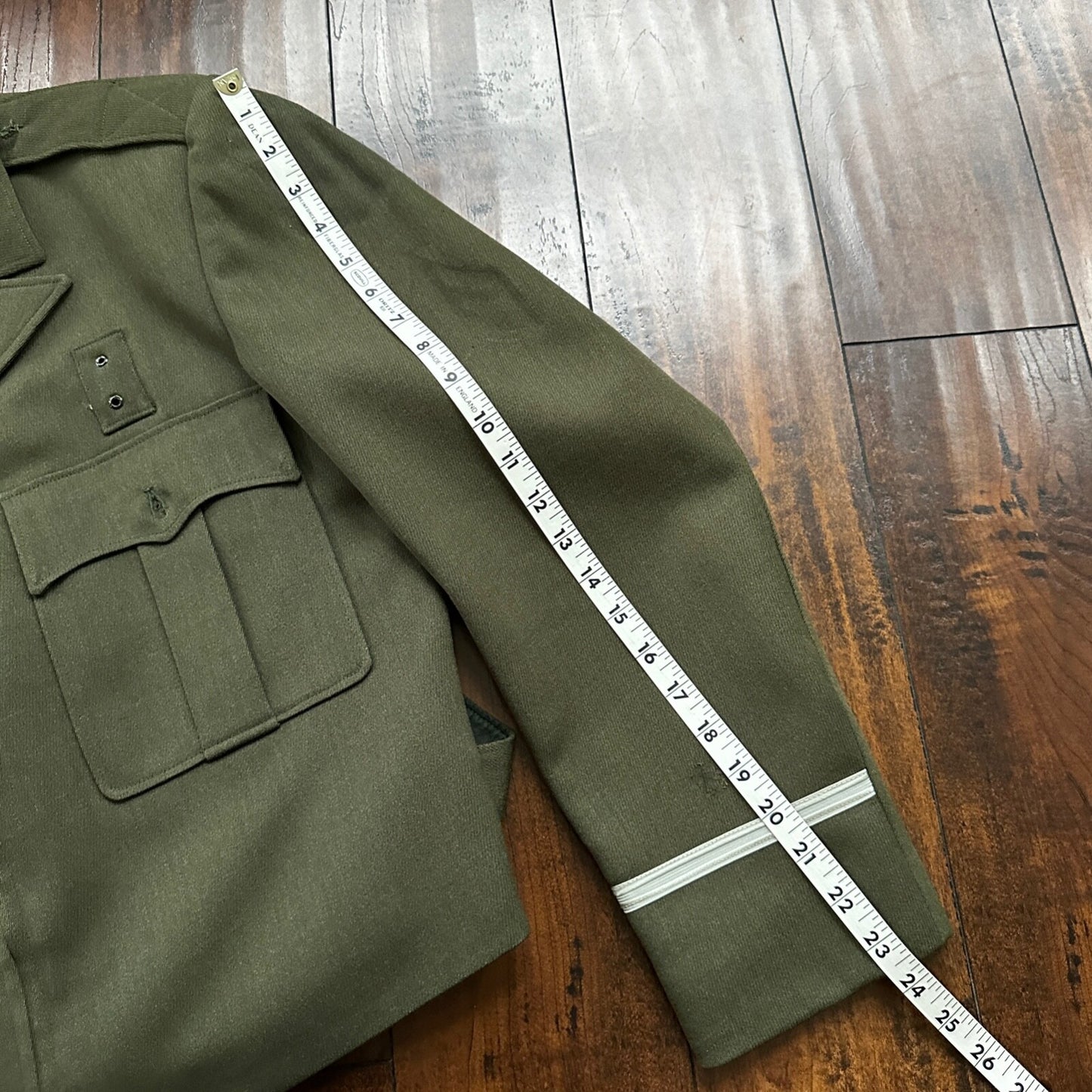 WWII Nurse Uniform Green Wool Cropped 1940s Vintage Jacket Air Force USA Talon