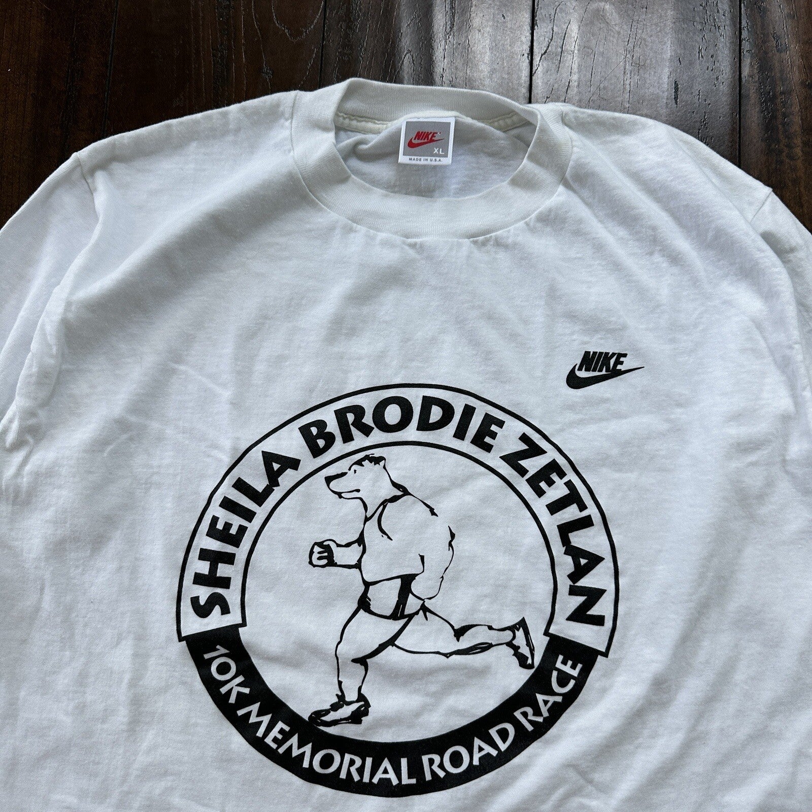 Nike Vintage T Shirt 90s Polar Bear Sheila Brodie Zetlan Running Marathon RARE