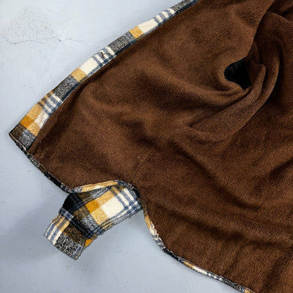 Vintage Triton 70s Sportswear Mens Black Plaid Wool Tartan Work Jacket Navy USN