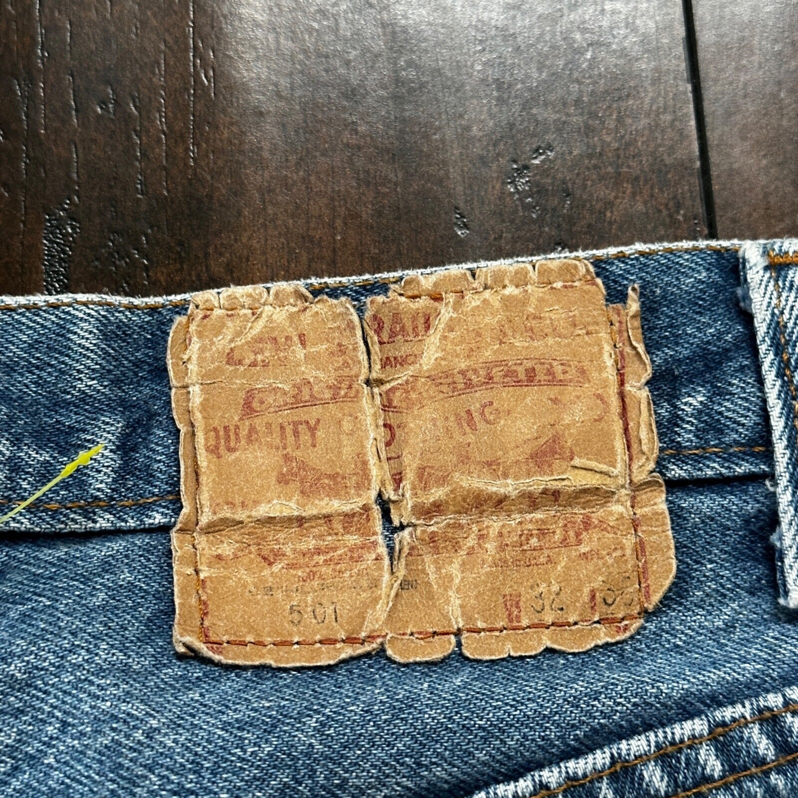 VTG 80s Levis 501 Button Fly 32x36 USA Tag Jeans Straight Wash Blue XX Act 29x32