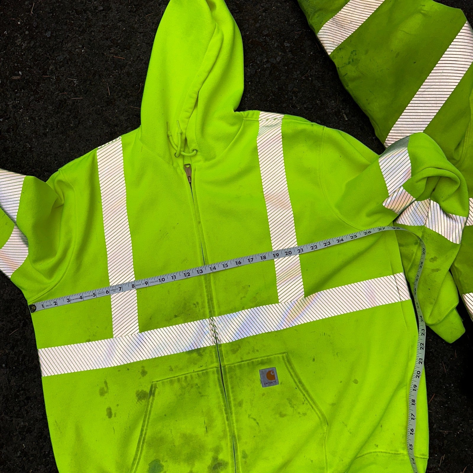 Carhartt Jacket Mens 2XL 100787 High-Visibility Waterproof Highlighter Hoodie