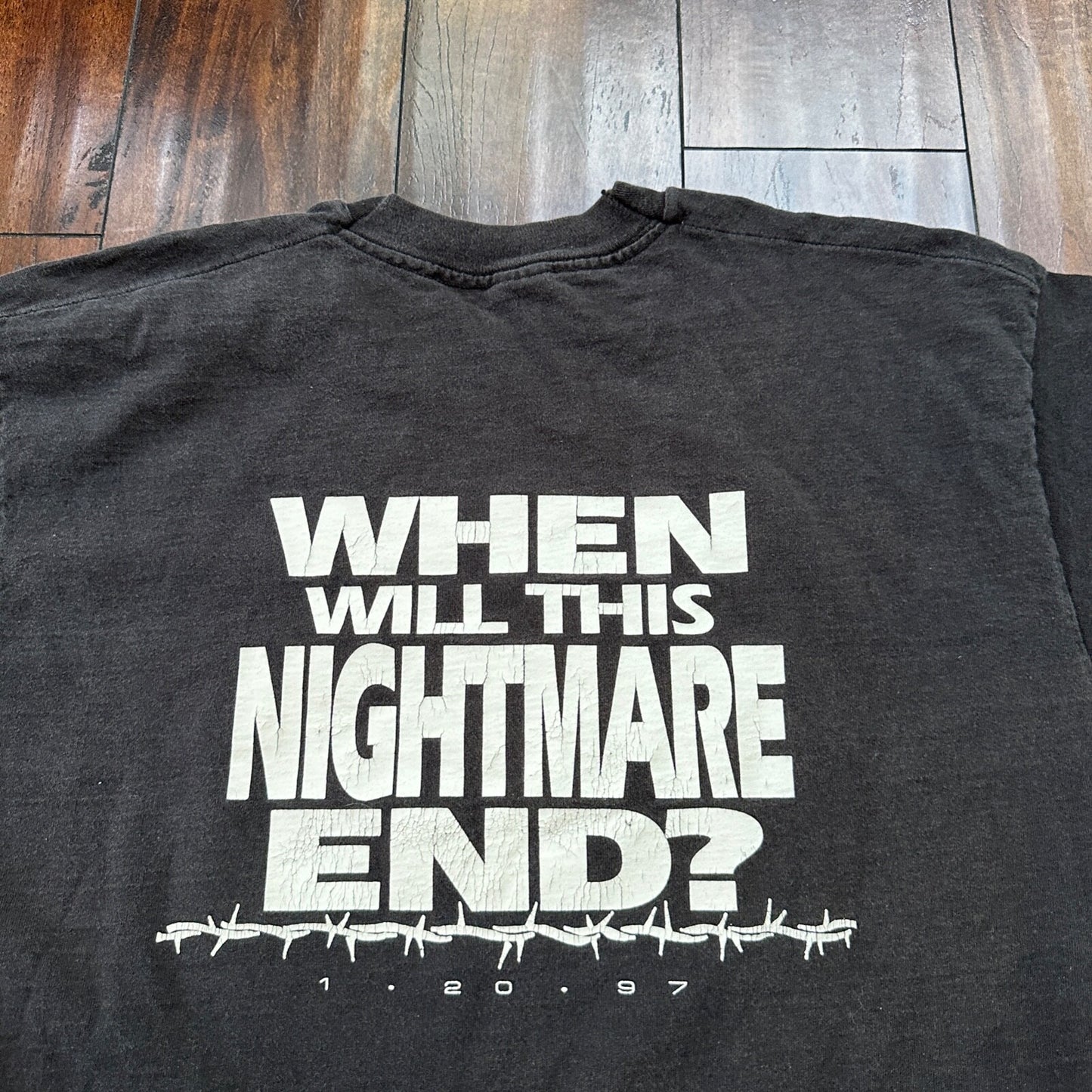 America Held Hostage USA VTG T Shirt Political Funny Democrat Republican Clinton