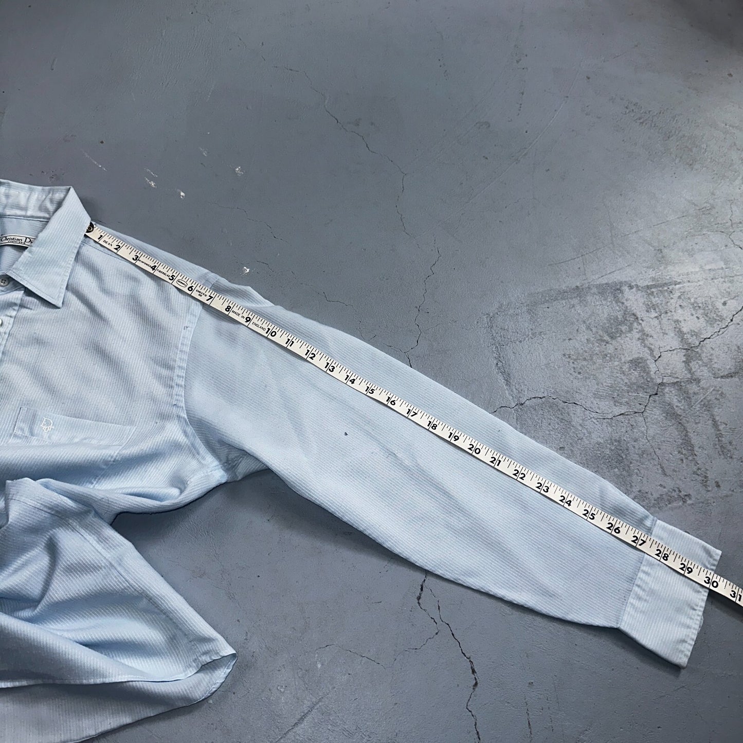 Christian Dior VTG Button Shirt Long Sleeve Men’s 16.5 Blue Basic Chemises QVV