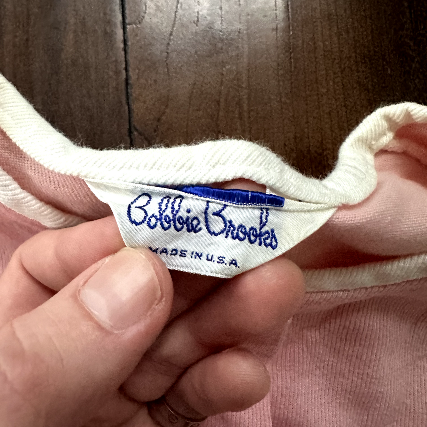 Vintage Bobbie Brooks Women's Pink Crewneck T-Shirt Size Small Rockabilly 80s