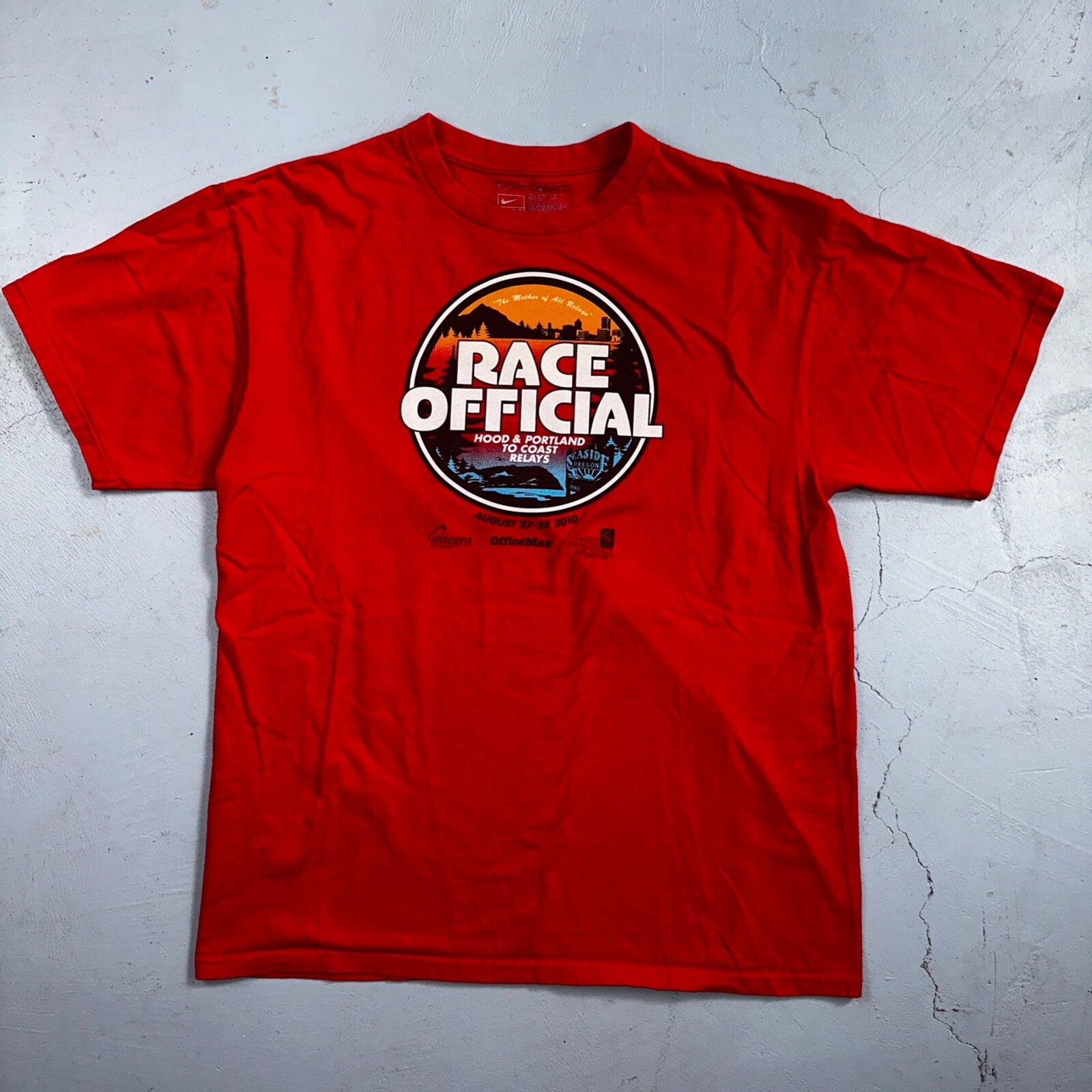 Nike Hood To Coast 2010 Y2K VTG T Shirt Promo Running Race Official Oregon PDX