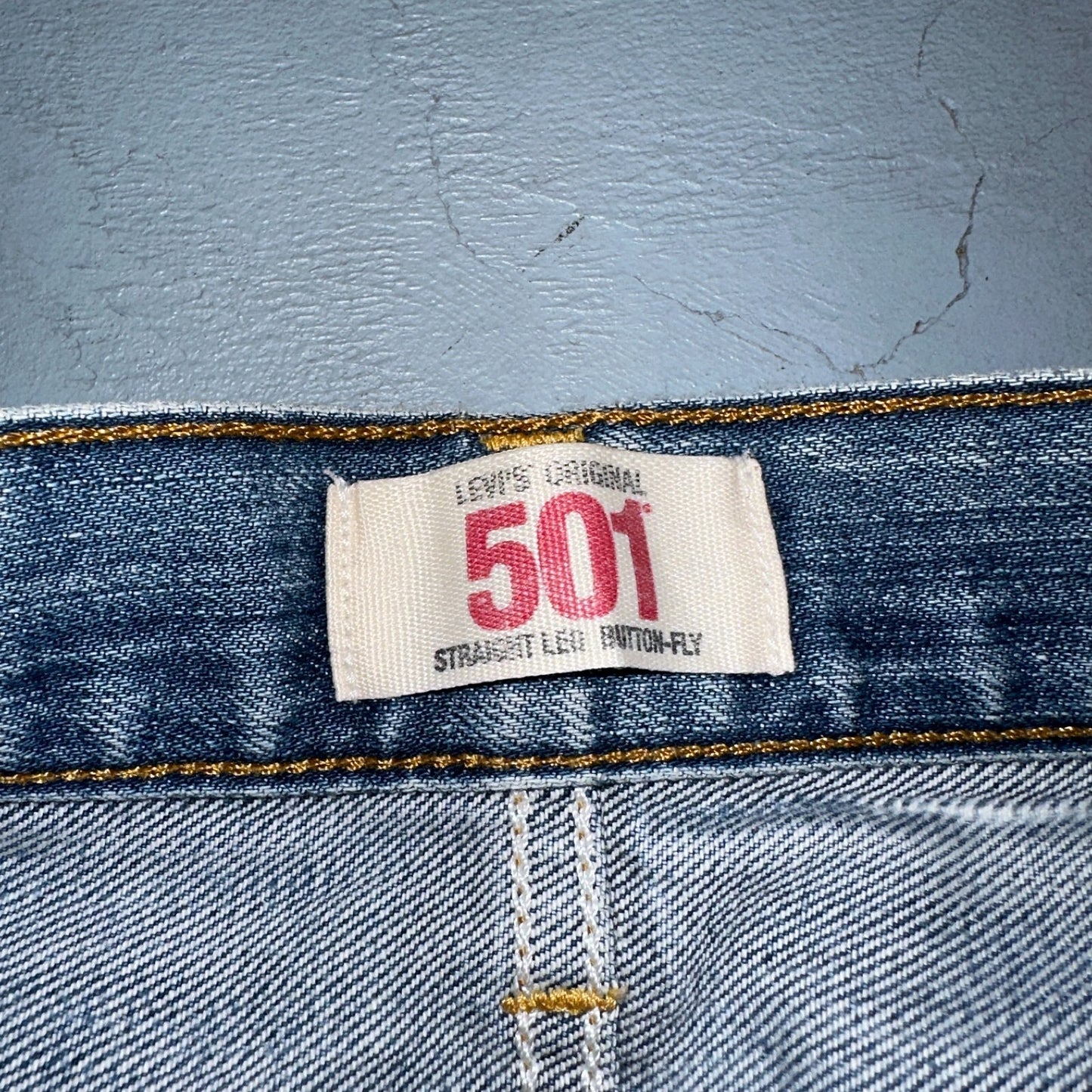 Levis 501 Vintage Y2K XX Straight Leg Jeans Blue Light Wash 33x32 Act 31x30