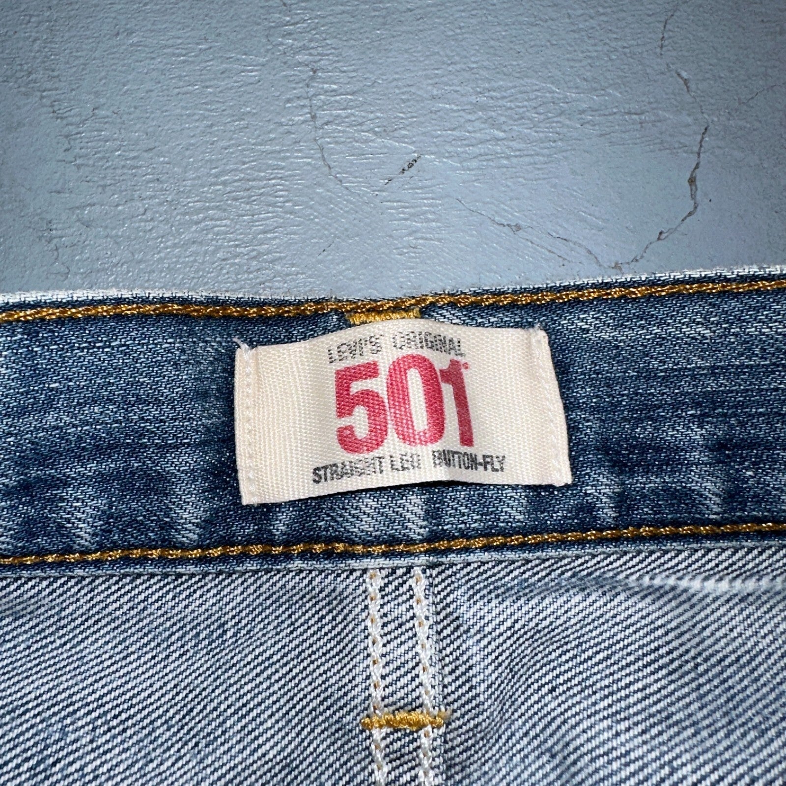 Levis 501 Vintage Y2K XX Straight Leg Jeans Blue Light Wash 33x32 Act 31x30