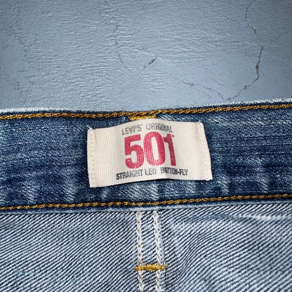 Levis 501 Vintage Y2K XX Straight Leg Jeans Blue Light Wash 33x32 Act 31x30