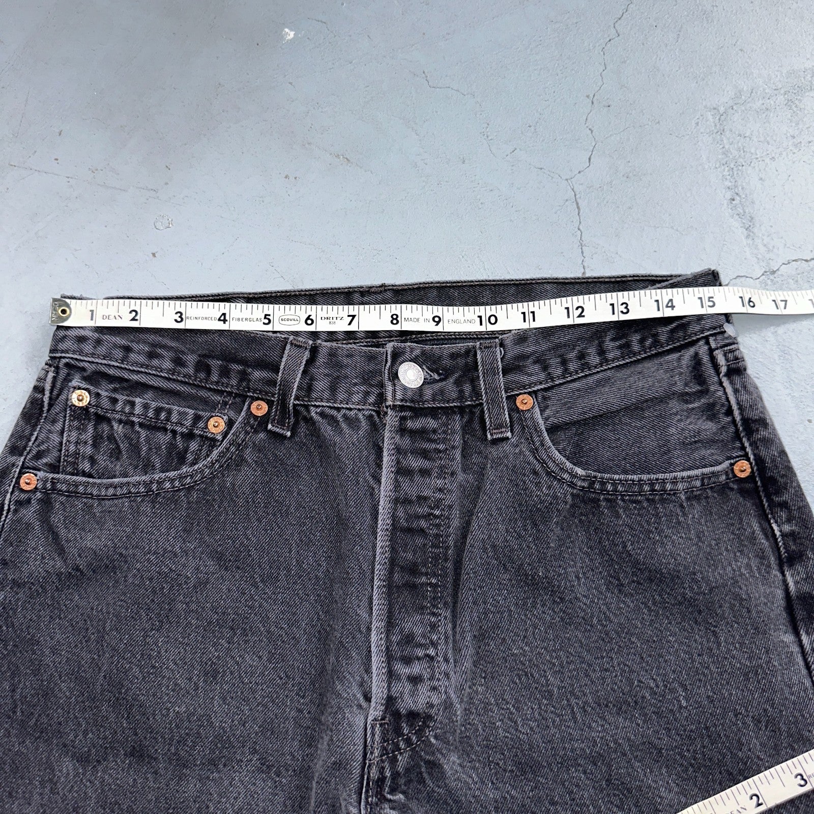 Levis 501 Vintage 80s USA XX Straight Leg Jeans Black Light Wash 33x34 Act 31x32